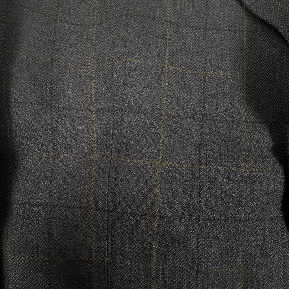 Brooks Brothers Sport Coat Blazer Mens 44R Blue Silk Wool Linen Windowpane Plaid